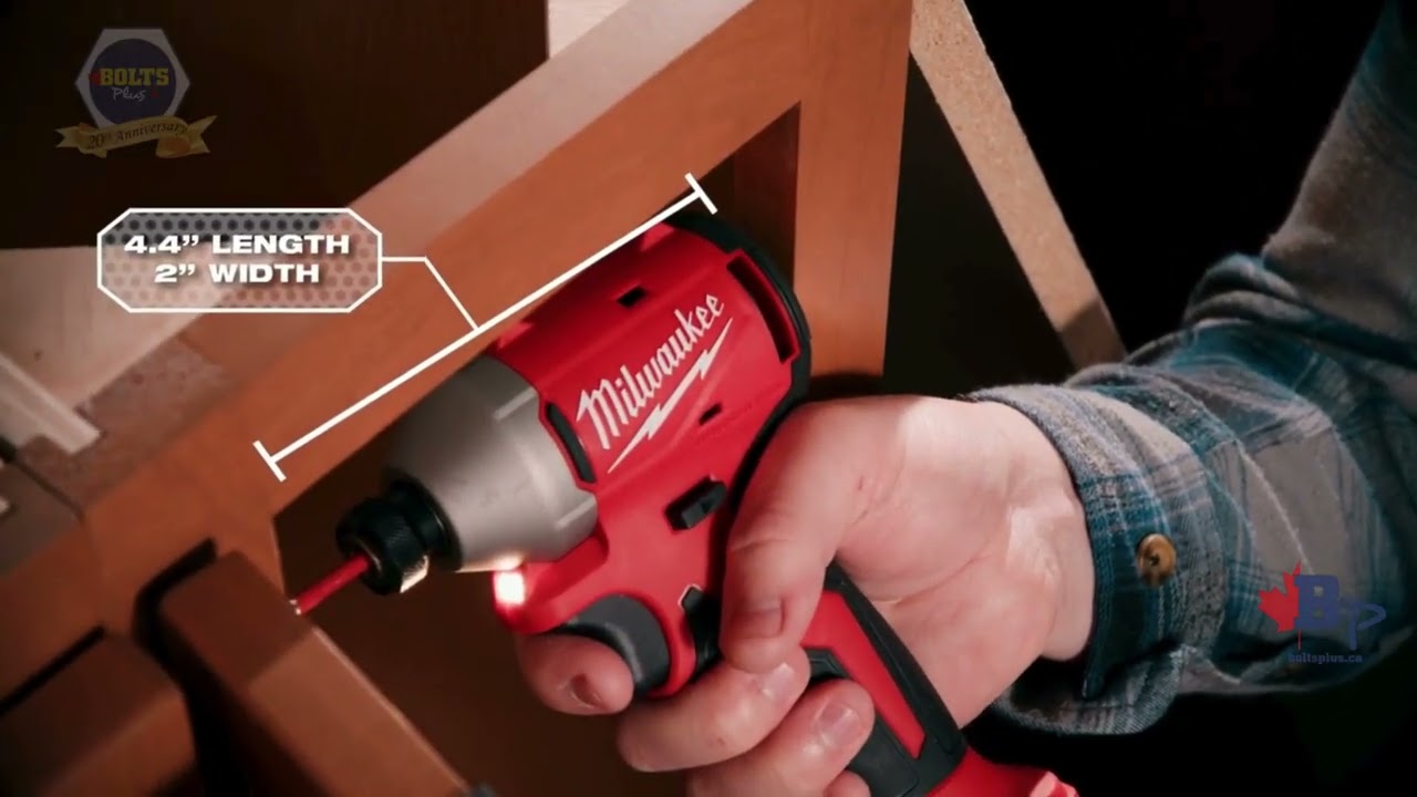 Milwaukee M18 Compact BRUSHLESS 1/4" Hex 3-Speed Impact Driver – Bare Tool (3651-20), 1700 In-lbs Torque, Lightweight