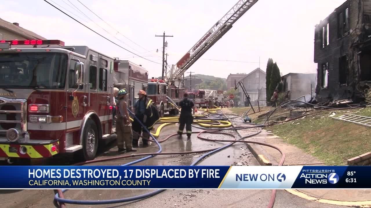 Multiple people displaced after apartment building, homes catch fire in ...
