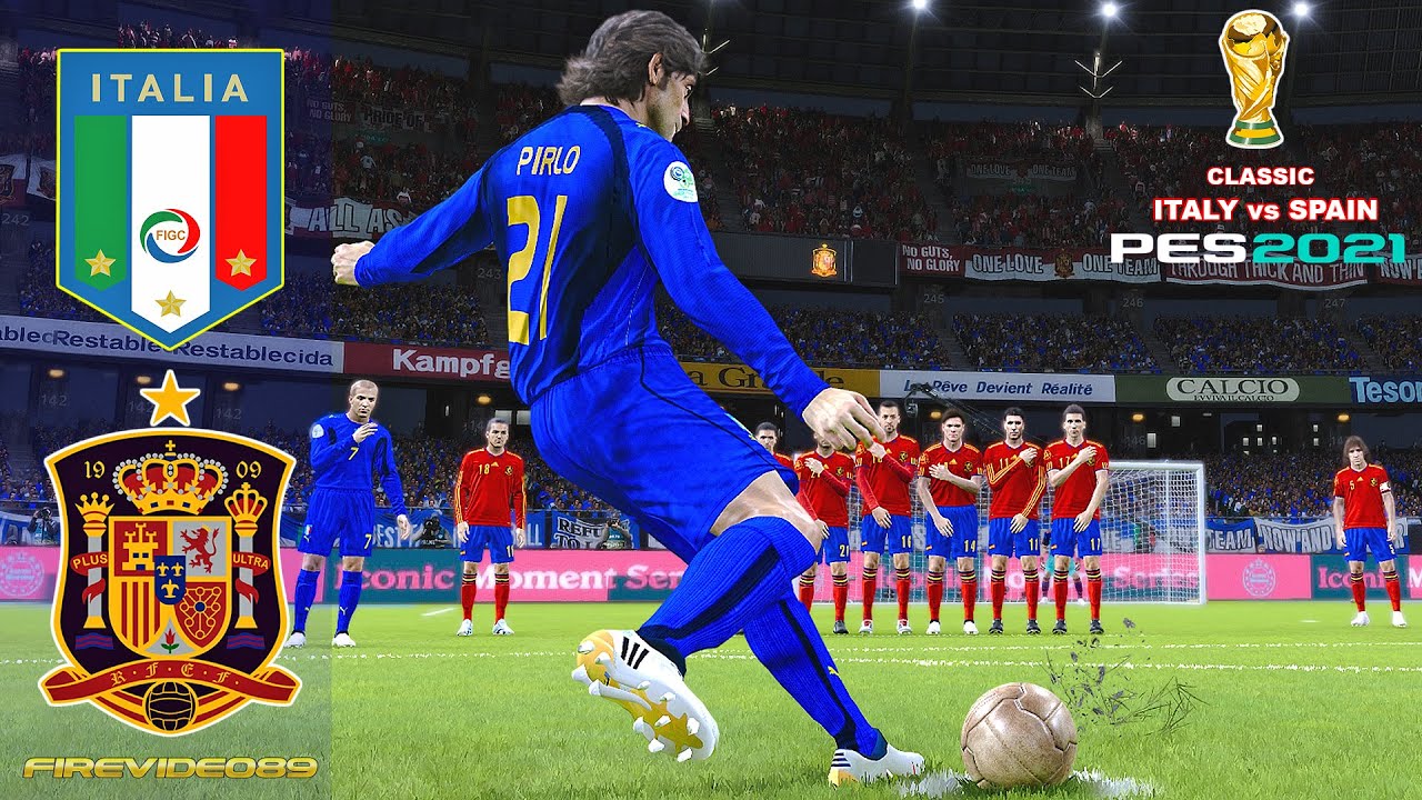 Pes 2021 legends Italia vs Spagna "World cup winners"