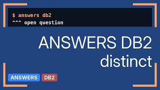 Error in SELECT DISTINCT command in db2 when pasting the SQL script (2 Solutions!!)