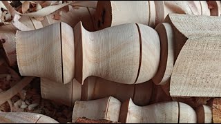 Satisfying Wood Turning Process ⚡ #woodworking #woodturning #satisfying #handmade #live
