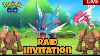 LIVE Regirock and Mega GYARADOS raid invite #pokemongo #live #livestream #shorts