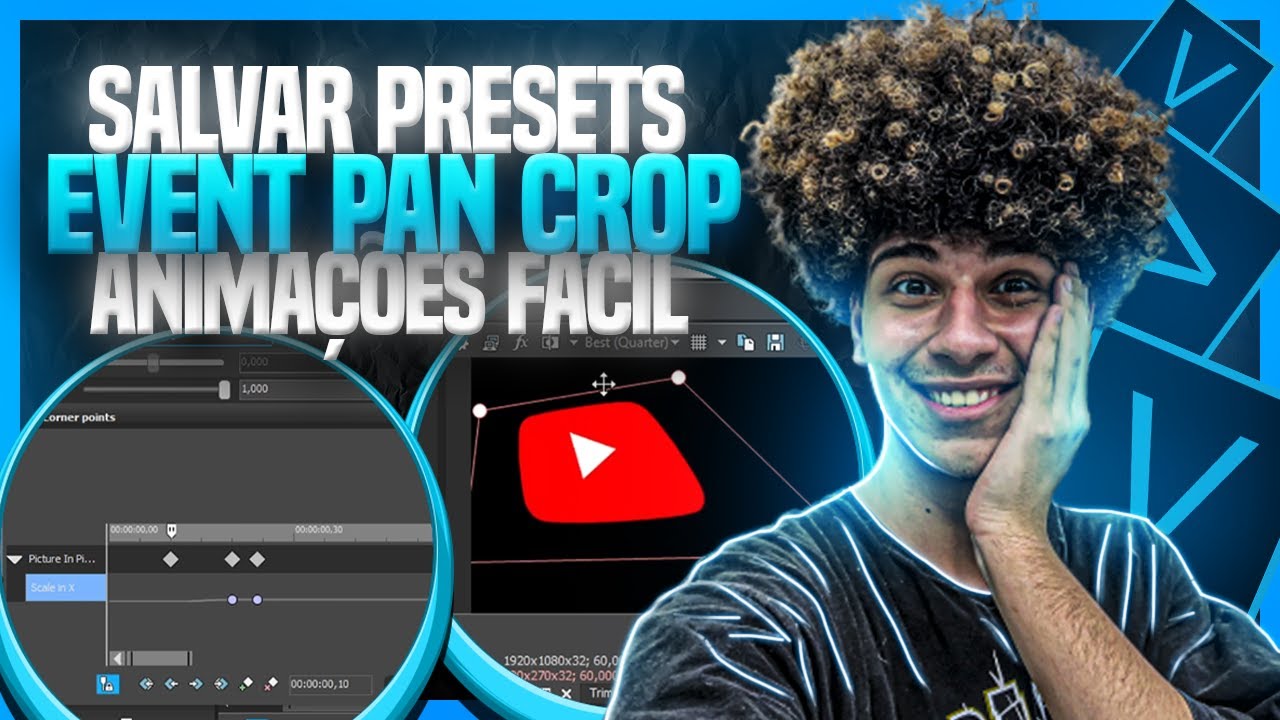 REVELADO!como salvar PRESETS do EVENT PAN CROP (animações PRONTAS para usar FACILMENTE) Vegas Pro