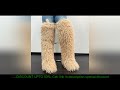 Over The Knee  Thigh High Mongolian Fur Boots Faux Tall Boots for Women