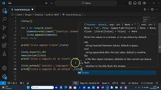 Python - inserimenti  nelle liste