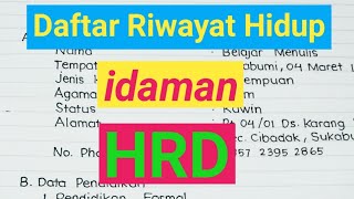CONTOH DAFTAR RIWAYAT HIDUP