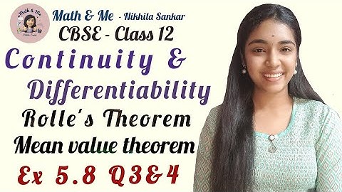 Class12 Ex 5.8 Q3&4 Rolle