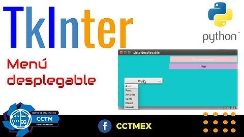 TkInter para Python: Menú desplegable/Dropdown menu (Básico)