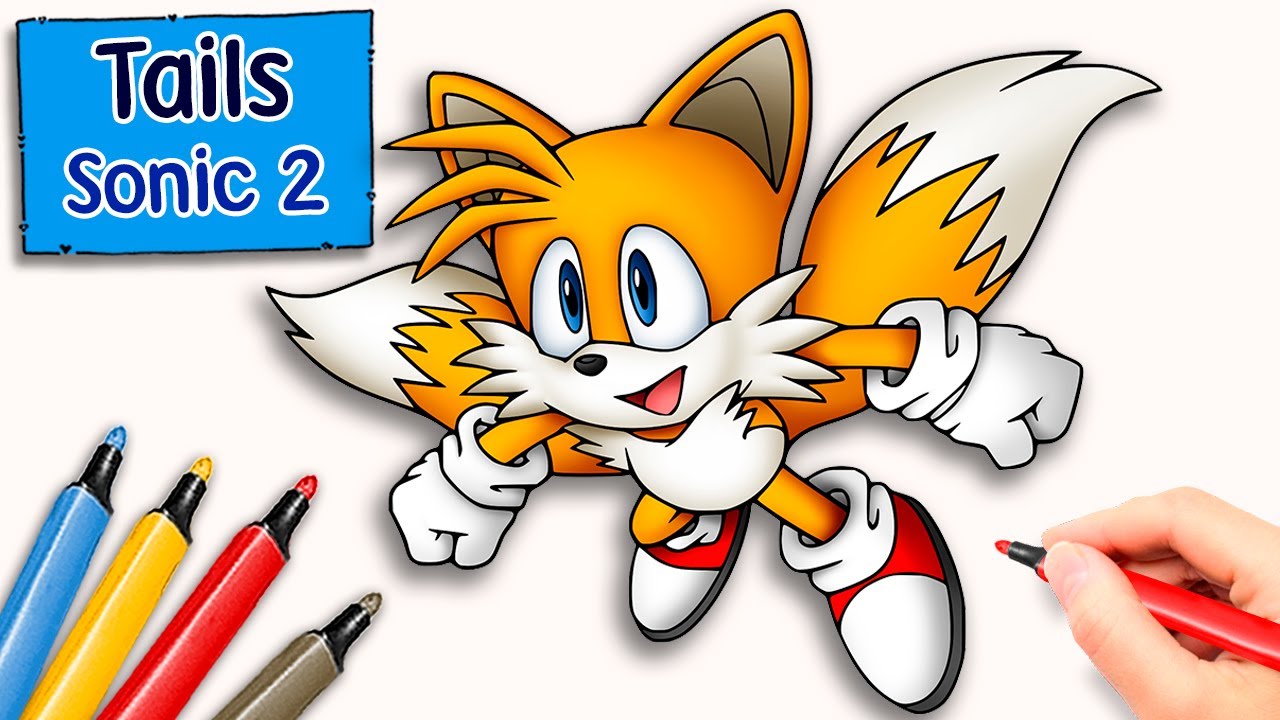 Colorir TAILS do filme Sonic the Hedgehog 2 Movie - Jogos Online Wx