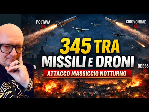 🇷🇺 Attacco Notturno su Larga Scala: 345 Tra Missili e Droni Colpiscono l’Ucraina
