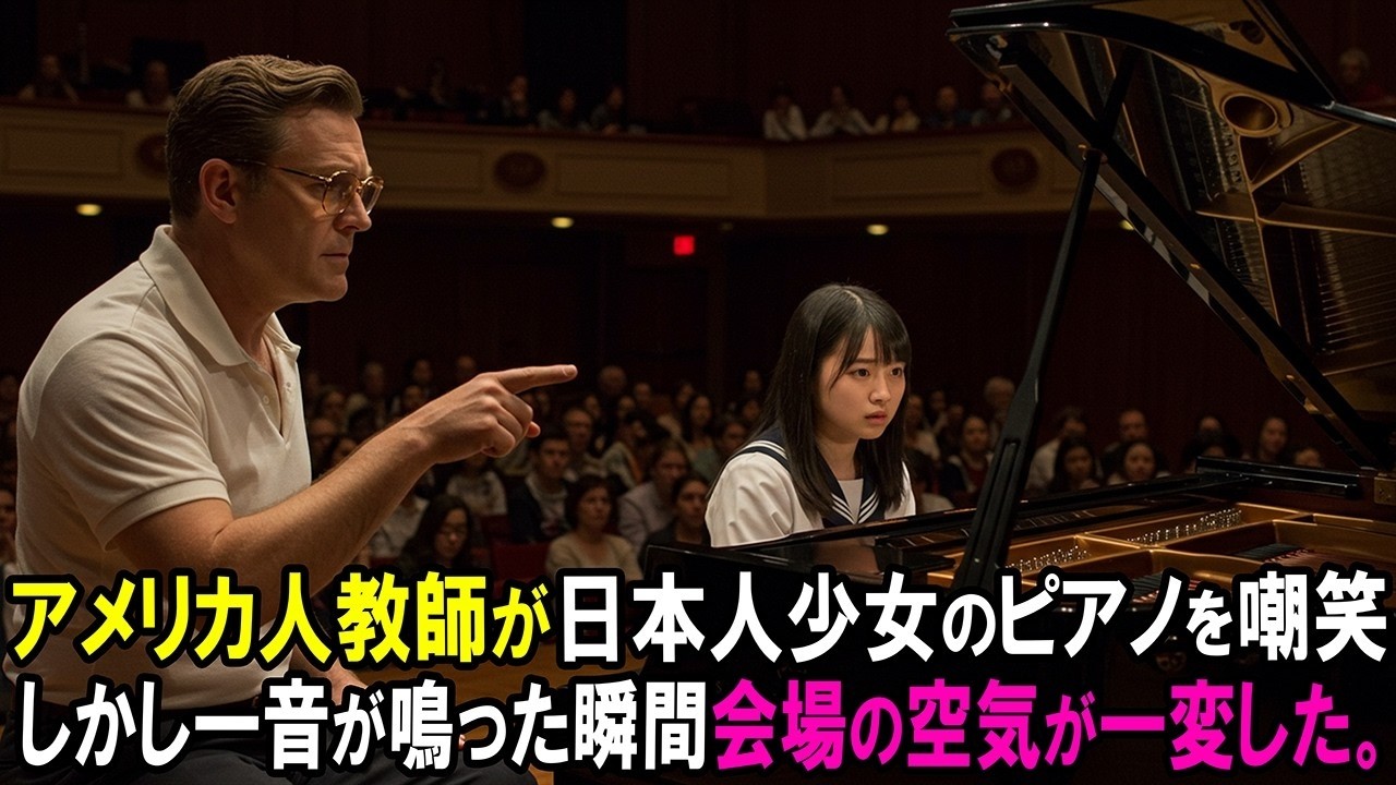 アメリカ人教師が日本人少女のピアノを嘲笑。しかし一音が鳴った瞬間、会場の空気が一変した。