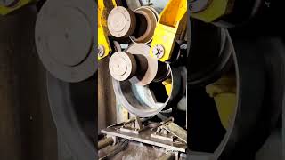 SPECTACULAR PROCESS FORMING WHEEL RIM EDGES WITH ROLLING MACHINE #shorts #asmr