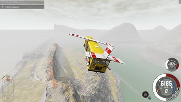 Bus Dansworth D2500 WINGS vs Crash Hard Map, Beamng Drive Bus Crash, High Speed Jumping | GVC