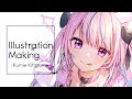 【イラストメイキング（解説付き）】湊あくあちゃん -Illustration Making-【speed painting】