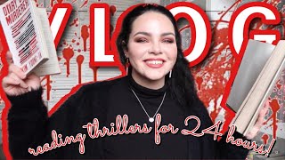 24-HOUR READATHON VLOG | 🩸thriller edition🪓