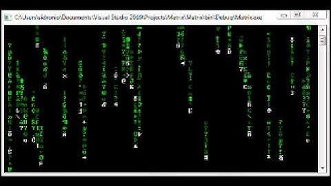 Effeito Matrix C# em Visual Studio 2010