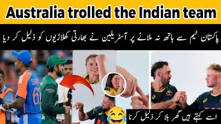 The Australian team trolled the Indian team for not shaking hands🏏😂
