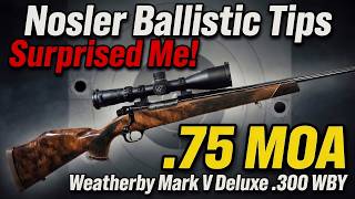 Handloading Nosler Ballistic Tips for My Weatherby Mark V Deluxe .300 WBY Surprised Me (.75 MOA)
