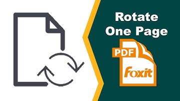 How to rotate only one page in a PDF in Foxit PDF Editor