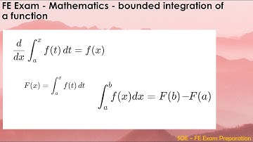 FE Exam - Mathematics - bounded integration of a function