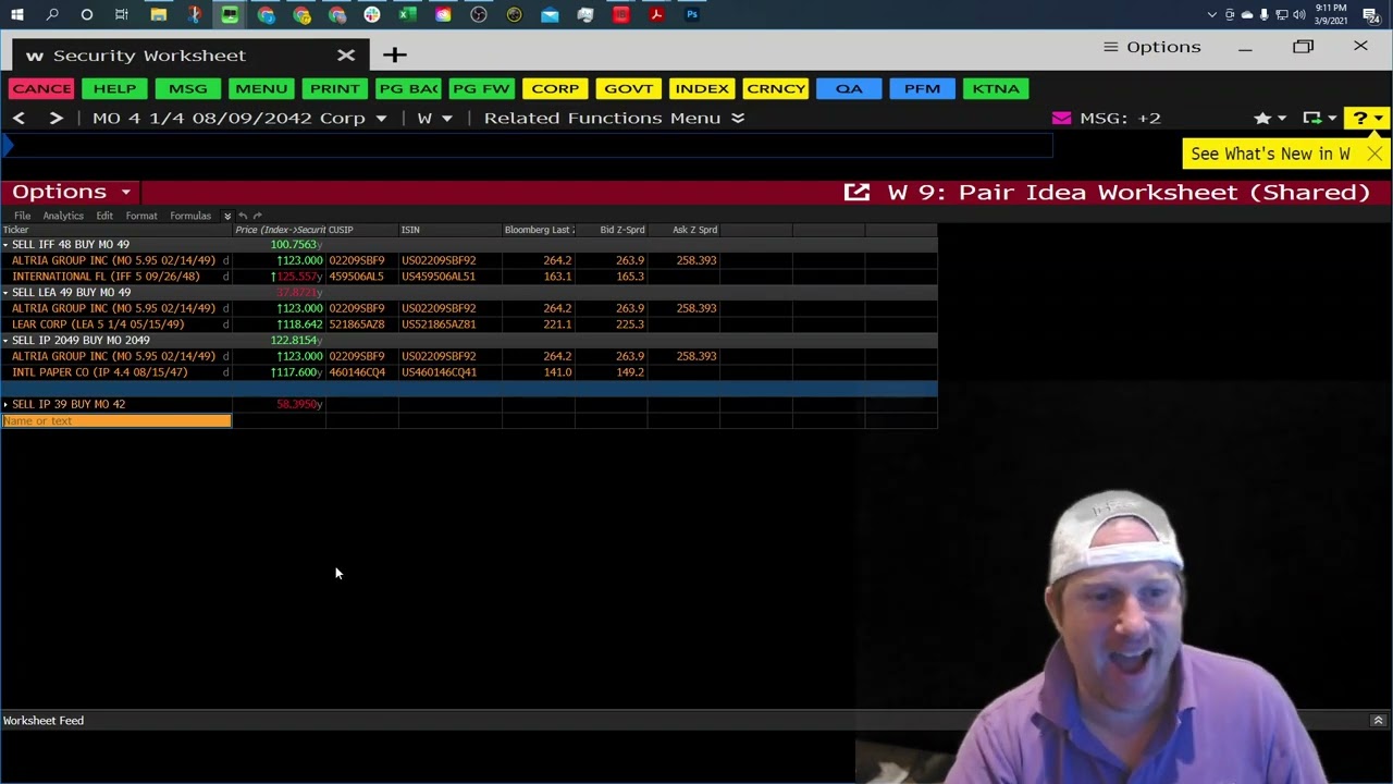 Pair Trade Workflow on Bloomberg