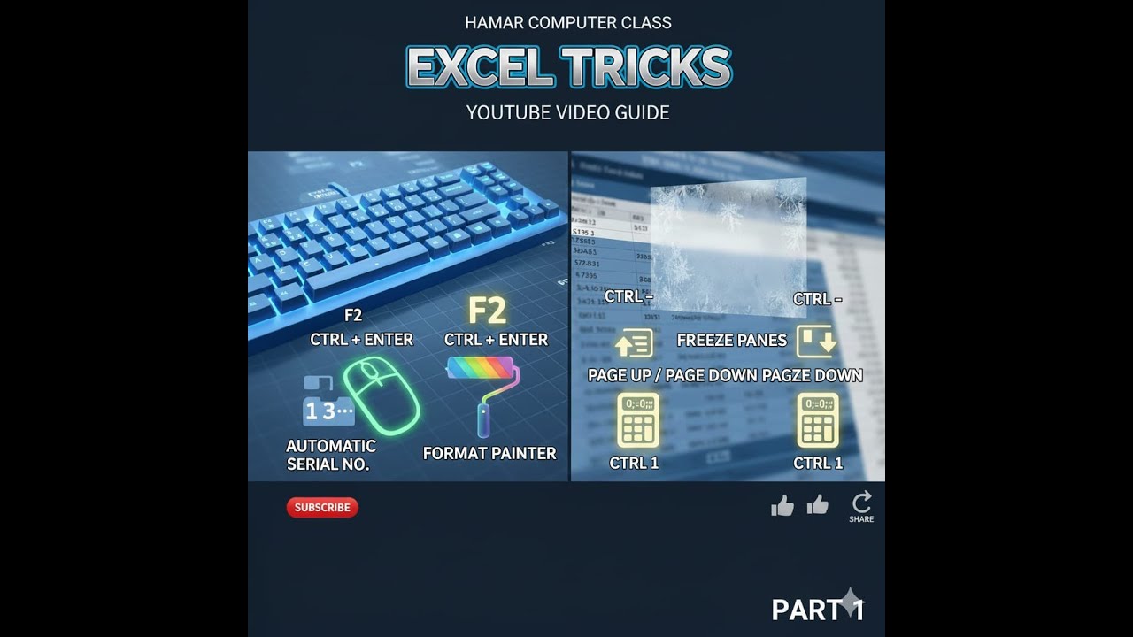 Top 10 Excel Magic Tricks & Shortcuts | Part 1 |