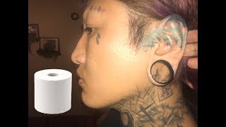 【ピアス】簡単にピアスの拡張ができるトイレットペーパーを使った裏ワザを教えるよ【拡張】