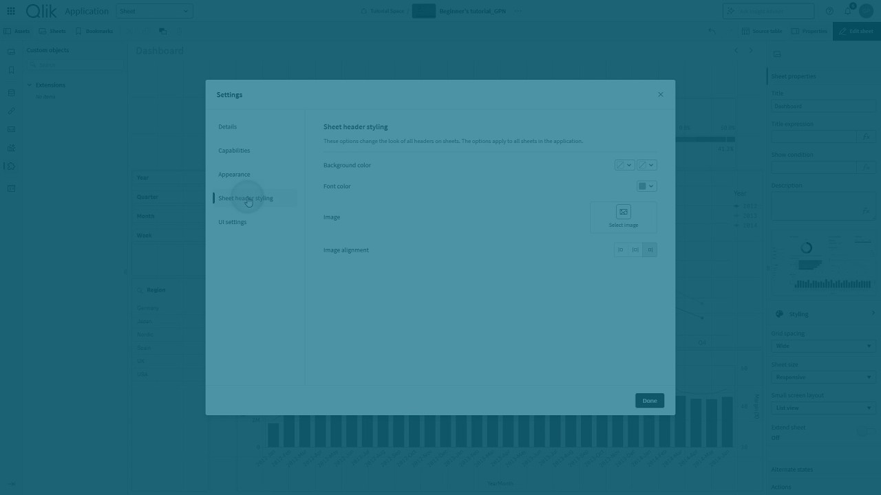 Styling an application - Qlik Cloud Analytics - YouTube