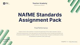 Record Your Final Music Performance in Flat for Education | NAfME Standards – Lesson 8