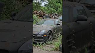 Can This Abandoned Mercedes Be Saved? | ASMR Restoration 😱 #Shorts#revivegarage