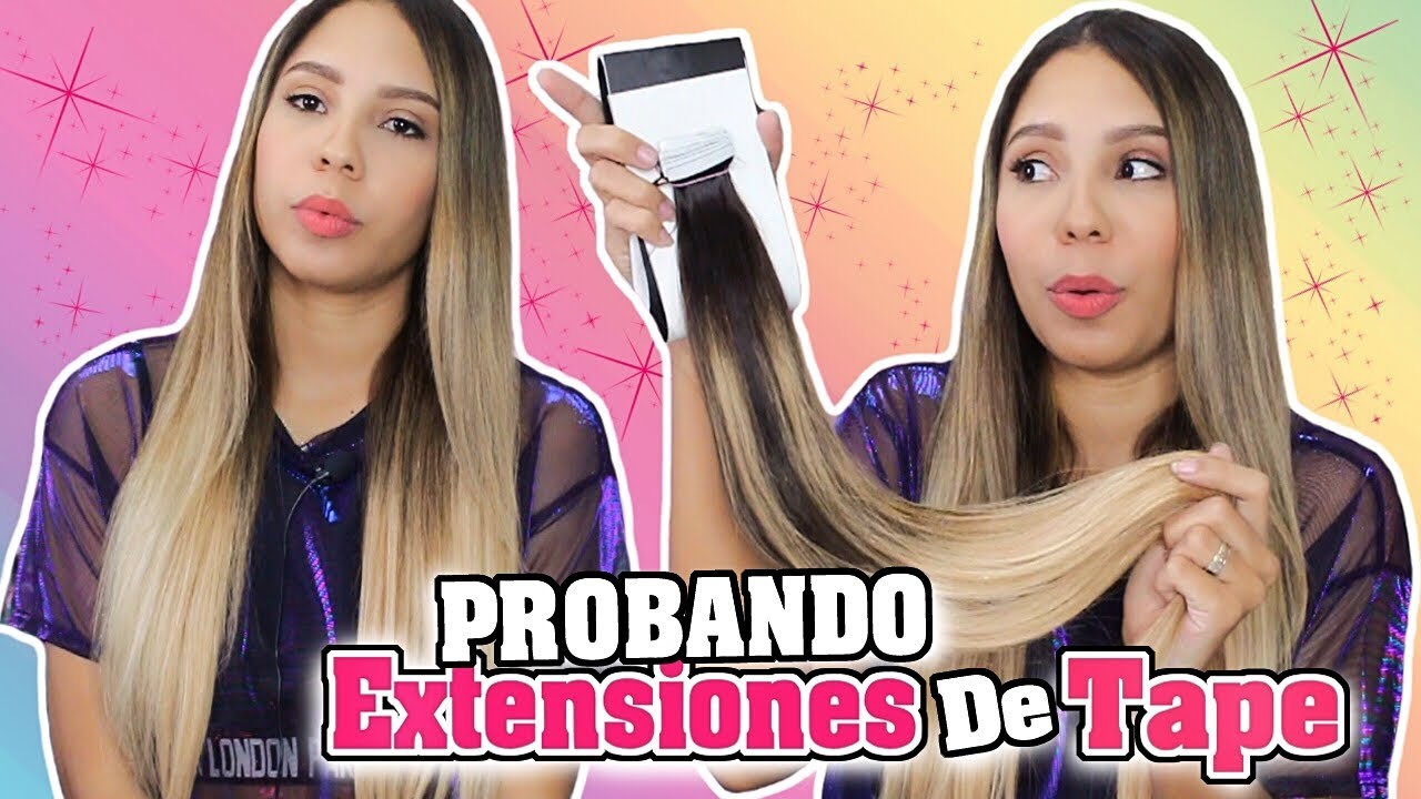 lecho Habubu roto PROBANDO EXTENSIONES DE TAPE: EXTENSIONES ADHESIVAS Amazing Beauty  Hair♡│Mirianny - YouTube