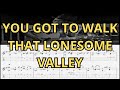 Mississipi John Hurt - You Got To Walk That Lonesome Valley (Live) Transcription