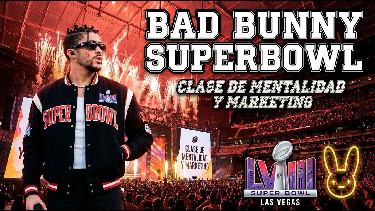 Bad Bunny Superbowl -  Clase de mentalidad y marketing