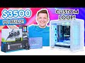 Building a $3500 Custom Loop Gaming PC Build! 😄 [Hardline Watercooling!]