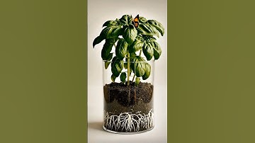 🌱 Ultra-Realistic Basil Plant Timelapse | Aesthetic Nature Growth (4K) #Youtubeshorts