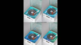 New upgrade waves vinyl projector speaker with CD player function