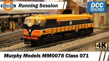 Murphy Models MM0078 Class 071 Irish Rail Locomotive with DCC Sound with Lima Mk3/Mk2 rake in 4K