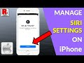 How to manage siri settings on iphone