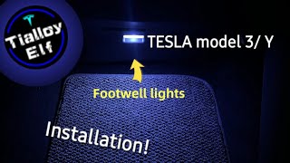 Tesla Model 3/ Y custom footwell lighting by Tialoyelf installation