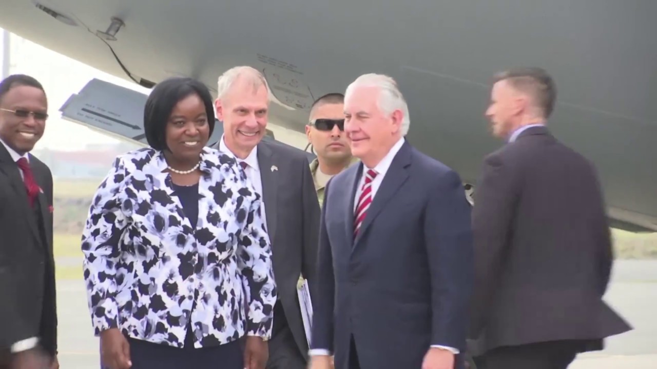 Secretary Tillerson Arrives in Kenya from Djibouti YouTube