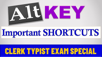 Alt Key Shortcuts | CLERK TYPIST EXAM SPECIAL