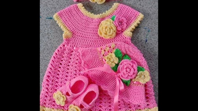 Ideia de Vestido Croche Infantil Fio A Fio Passo A Passo Iniciante #Bi