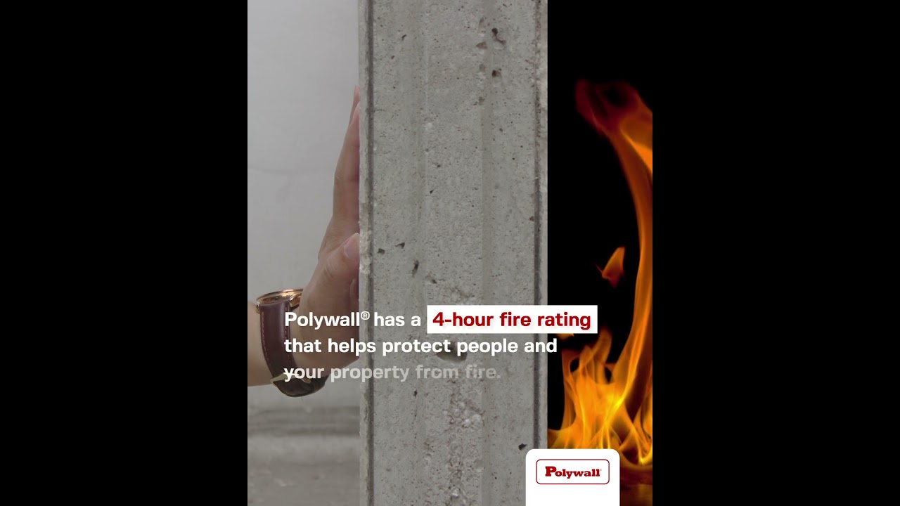 Polywall has a 4-hour fire rating