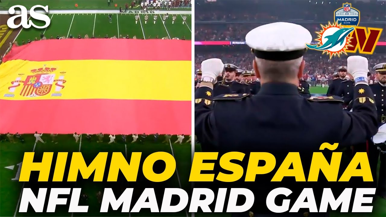 Así sonó el HIMNO de ESPAÑA en el BERNABÉU y el HOMENAJE a la UME | DOLPHINS vs. COMMANDERS