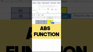 ABS FUNCTION IN EXCEL SHEET.. EXCEL FORMULA TRICKS.. #shorts #excel #exceltips #tech