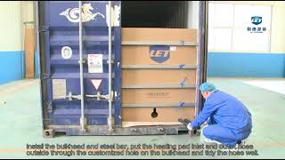 Installation process of special heating pad for container flexitank