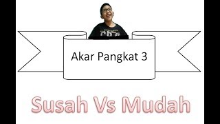 Dear all . setelah belajar bagaimana mencari akar pangkat dua,
sekarang kita akan membahas 3 dengan mudah..jangan kemana-man...