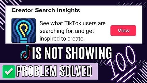 How to Get Creator Search Insight Tool on Tiktok | Tiktok Creator Search Insight Not Showing Problem