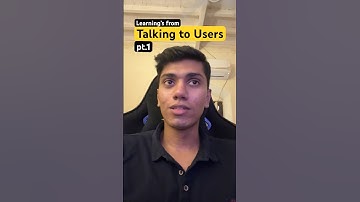 Learning’s from Talking to Users pt.1 #buildinpublic #entrepreneurship #startup #ycombinator