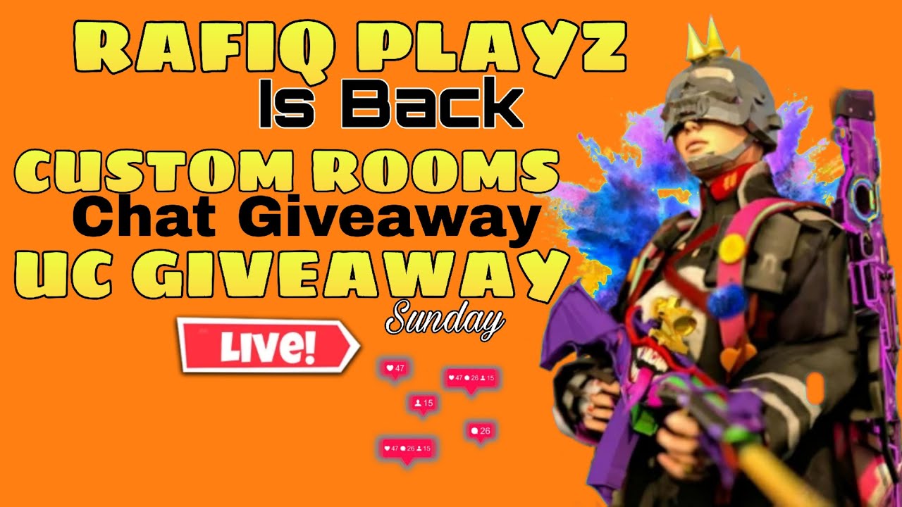 Ch Rafiq Rp RAFIQ PLAYZ Is Live 10 RP GIVEAWAY 0N 34K #bgmilive #bgmiucgiveaway # ...